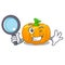 Detective yellow pumpkin in the cartoon shape