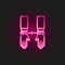 detention, handcuffs, gang, criminal neon style icon. Simple thin line, outline vector of mafia icons for ui and ux, website or