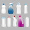 Detergent Bottles Transparent Set