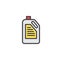 Detergent canister filled outline icon