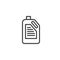 Detergent canister outline icon