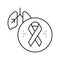 deterioration of lung function in hiv infected patients line icon vector illustration