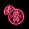 deterioration of lung function in hiv infected patients neon glow icon illustration