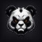 Determined and Aggressive Panda. Vector Icon Cartoon Character. Wildlife Animal Logo