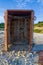 A detonation barrel in a quarry.