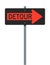 Detour Right arrow road sign