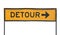 Detour road sign