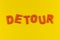 Detour road trip traffic highway sign warning change direction route