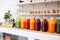 detox juice bar, with a variety of freshly pressed juices and smoothies