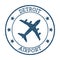 Detroit Airport logo.