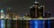 Detroit city, skyline view from Windsor, Ontario, Canada.