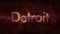 Detroit - Shiny looping city name text animation