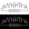 Detroit skyline. Linear style