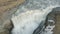 Dettifoss Waterfall in Summer Evening. Iceland. Aerial View