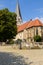 Dettingen Teck, Germany, August 23 2023: St. Georgskirche - Protestant church in Esslingen distrtict