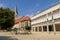 Dettingen Teck, Germany, August 23 2023: St. Georgskirche - Protestant church in Esslingen distrtict