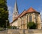 Dettingen Teck, Germany, August 23 2023: St. Georgskirche - Protestant church in Esslingen distrtict