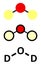 Deuterium oxide (heavy water) molecule
