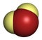 Deuterium oxide (heavy water) molecule. 3D rendering. Atoms are represented as spheres with conventional color coding: deuterium (