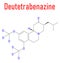 Deutetrabenazine Huntington disease drug molecule. Skeletal formula.