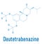 Deutetrabenazine Huntington disease drug molecule. Skeletal formula.