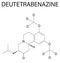 Deutetrabenazine molecule. Skeletal formula.