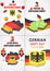 Deutschen einheit banner set, isometric style