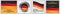 Deutschen Einheit day banner set, realistic style