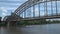 Deutschherrnbruecke railroad bridge Frankfurt Germany