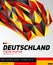 Deutschland theme modern poster, vector template illustration, german flag colors