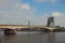 Deutz Bridge Deutzer Brucke over Rhine River. Cologne, Germany