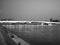 Deutz bridge over River Rhine in Koeln, black and white