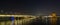 Deutzer bridge at night in cologne panorama