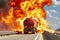 Devastating Highway Fire: Toxic Spill.