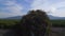 Devastation of mangrove forest on langkawi. Smooth aerial top view flight drone