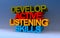 develop active listening skills on blue