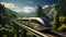 Develop High Speed Bullet Train Travel Through Forest Background