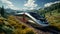 Develop High Speed Bullet Train Travel Through Forest Background