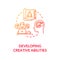 Developing creative abilities concept icon