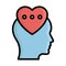 Development brain  emotional  Vector Icon which can easily modify