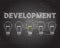 Development Light Bulbs Blackboard
