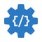 Development page glyph flat vector icon