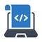 Development page glyph flat vector icon