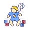 Developmental delay RGB color icon