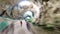 Devetashka cave with holes on the ceiling