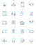 Device advancements linear icons set. Innovation, Progression, Modernization, Development, Advancement, Evolvement