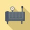 Device air compressor icon, flat style