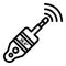 Device digital thermometer icon, outline style