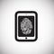 Device finger print access on white background for graphic and web design, Modern simple vector sign. Internet concept. Trendy