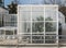 Device greenhouses made of polyethylene to protect the cacti from the cold wind.